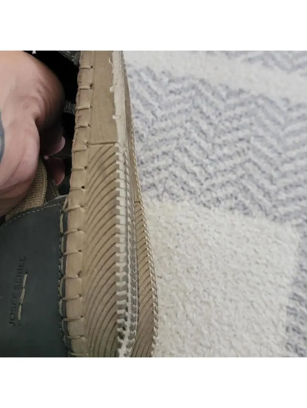 Josef Seibel gray leather espadrille flats